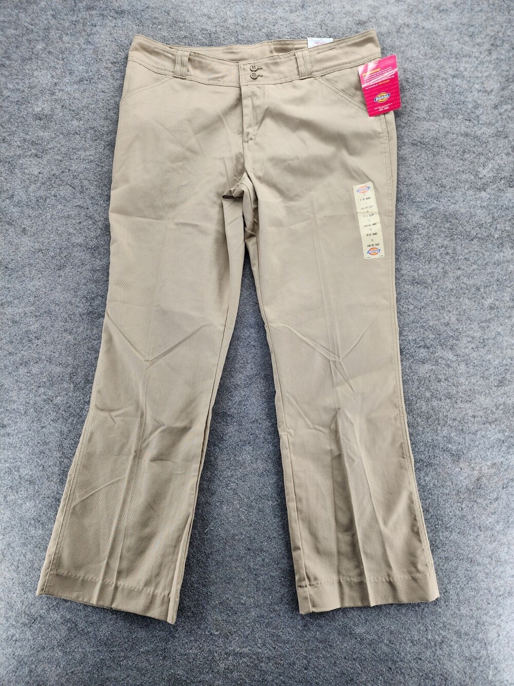 Dickies Pants Womens Juniors 19 Wide Band Khaki